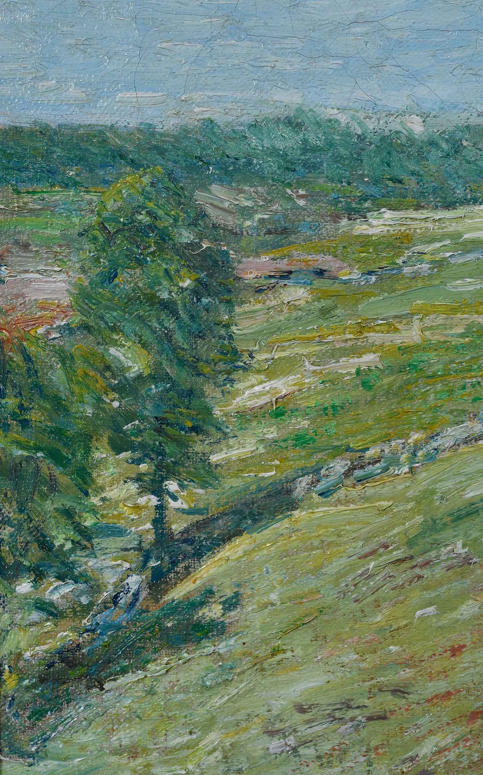 Artwork by Childe Hassam, New Hampshire Farm, Made of oil on canvas