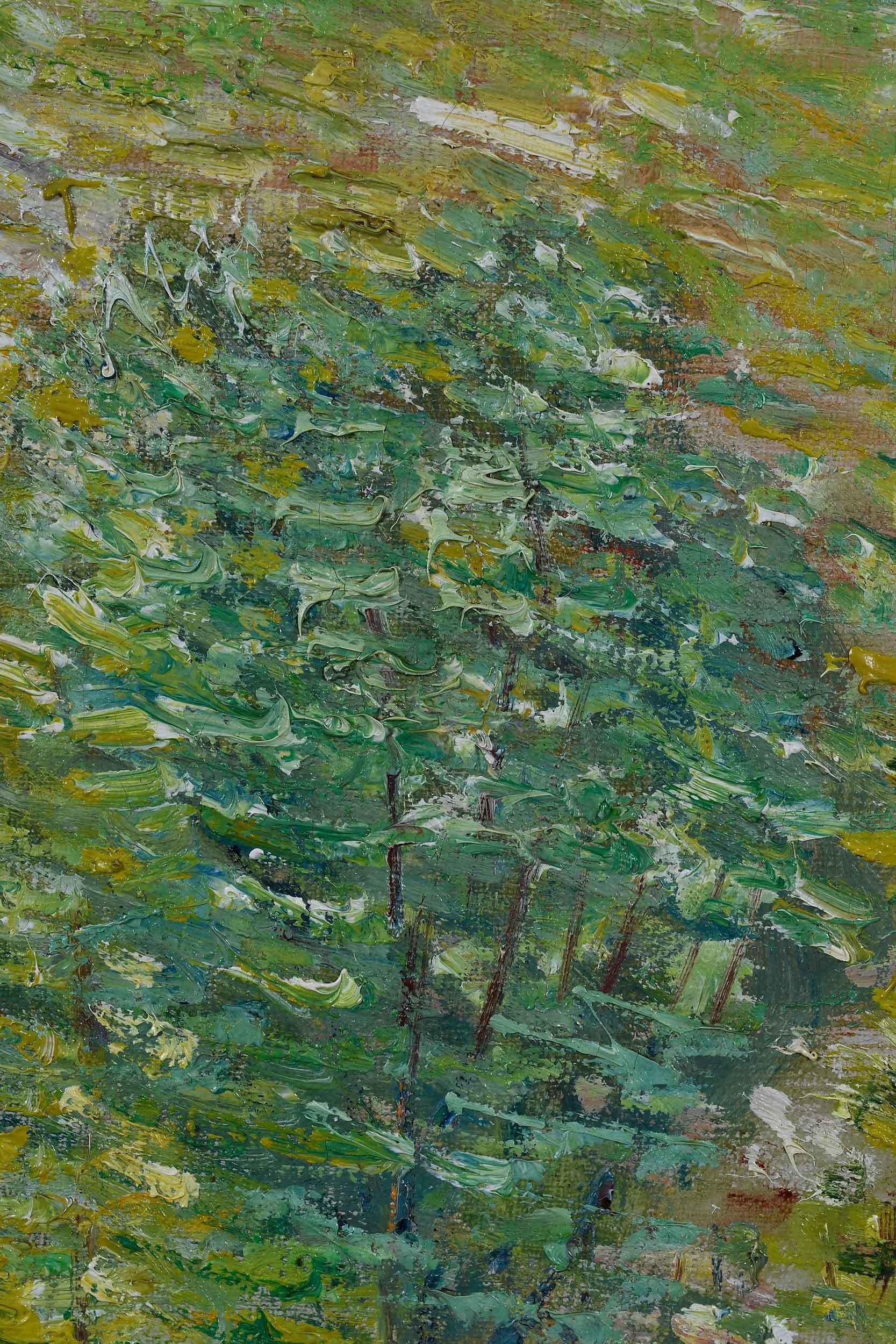 Artwork by Childe Hassam, New Hampshire Farm, Made of oil on canvas