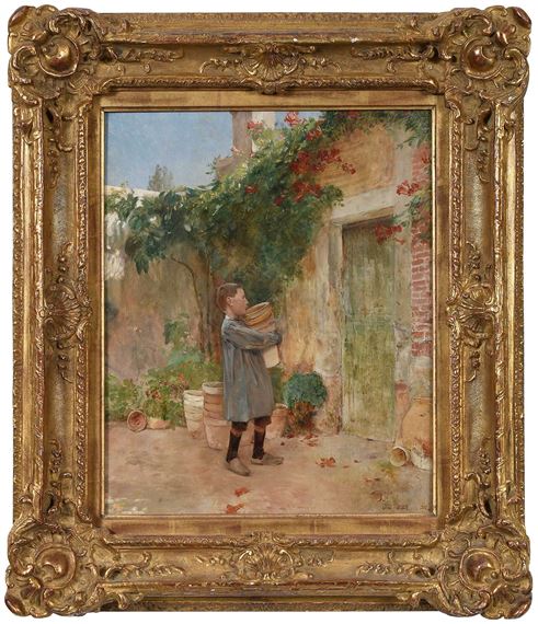 Boy With Flower Pots
