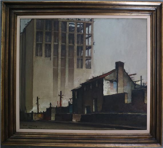 Build of the book tower in Ghent by Piet Lippens