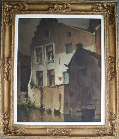 Houses on the water Ghent by Piet Lippens