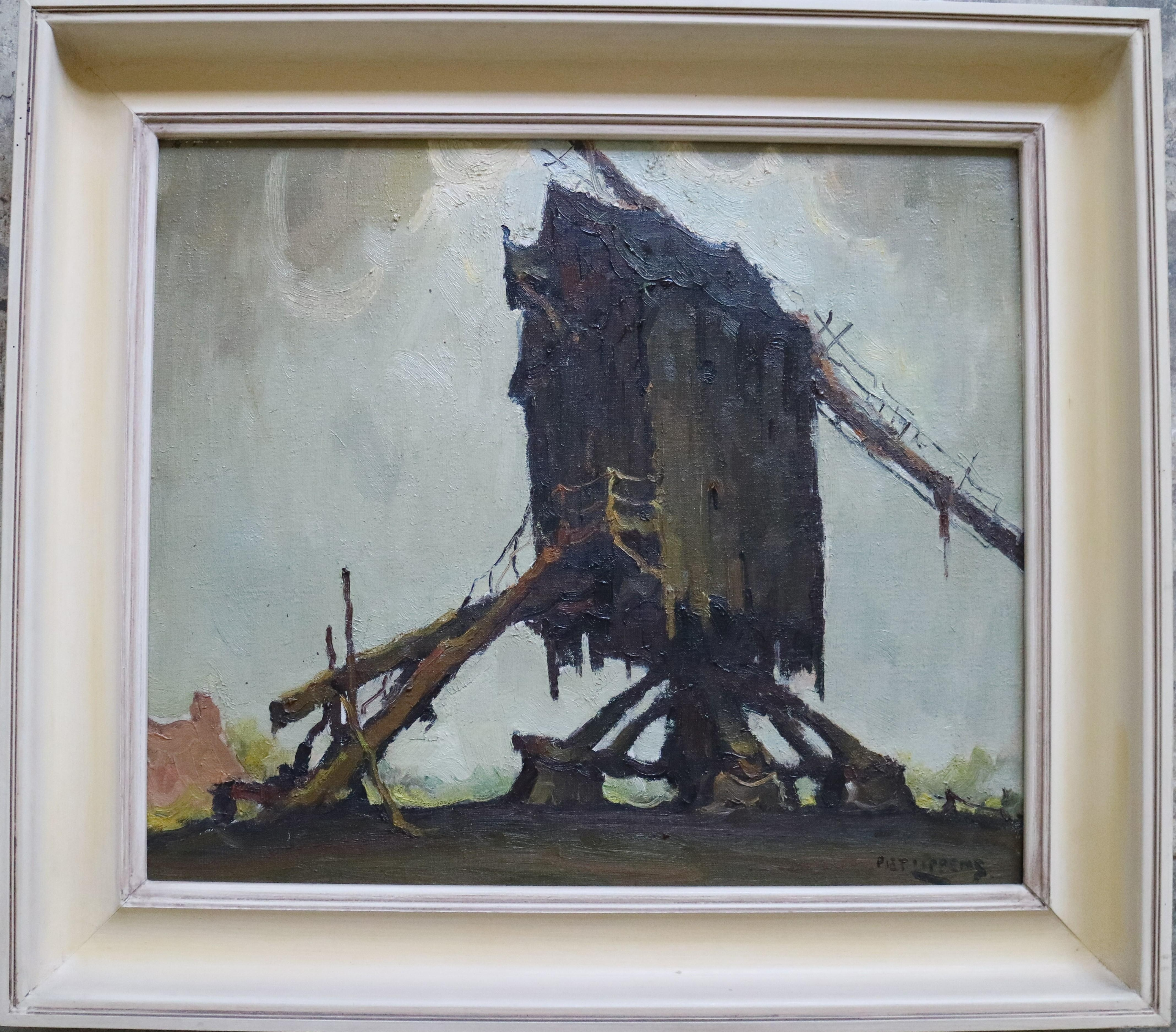 Artwork by Piet Lippens, Mill, Made of Oil on canvas