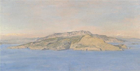 View from Monte Solaro, Capri by Jørgen Roed, 1838