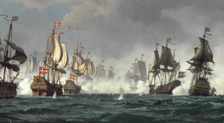 Carl Neumann | The Battle of Køge Bay in 1677 (1877) | MutualArt