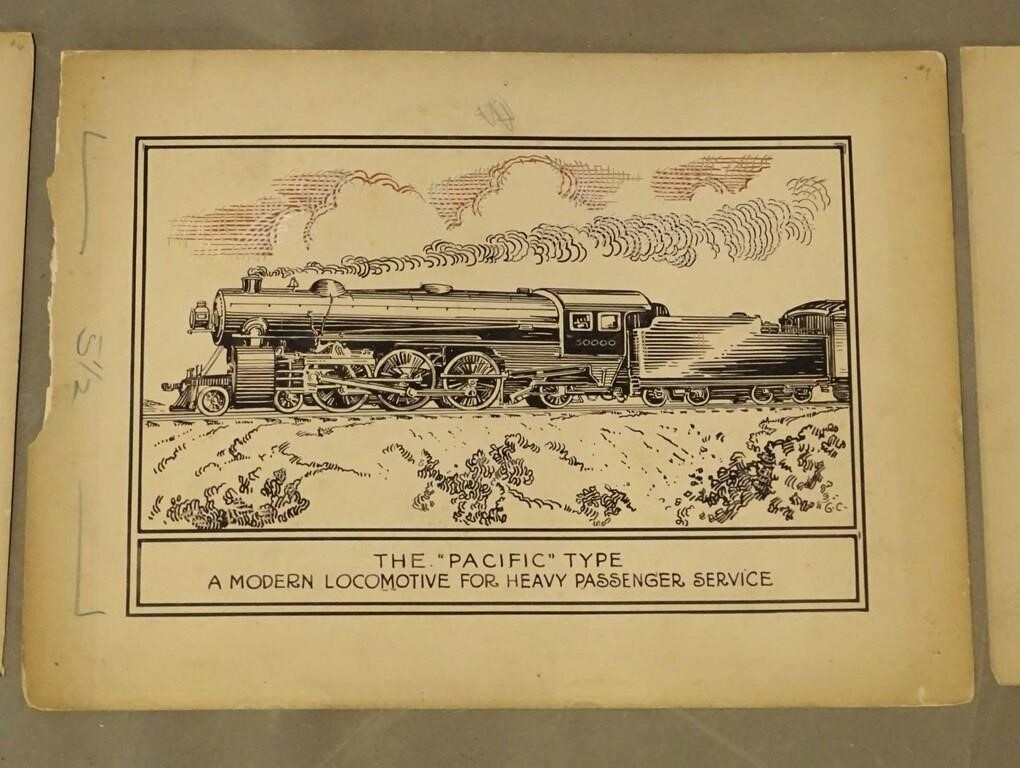 Carlson . Set of 8 drawings of with other cars in