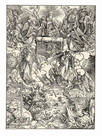 Albrecht Dürer | SANSONE UCCIDE IL LEONE / LE SETTE TROMBE CONSEGNATE ...