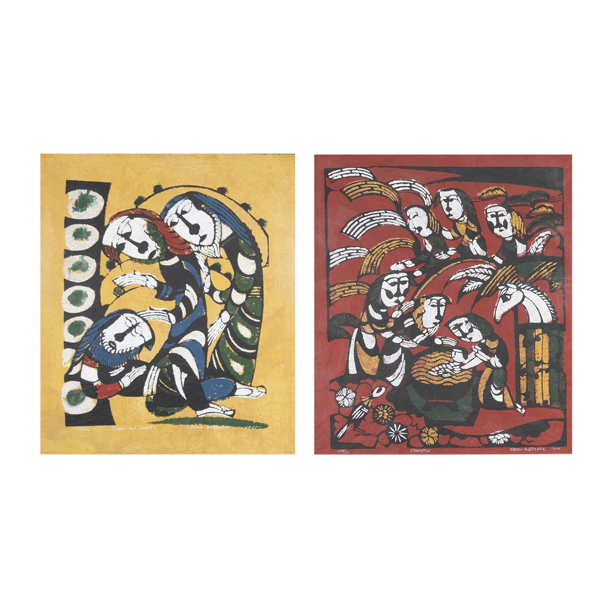 Sadao Watanabe | Two Woodblock Prints (1965) | MutualArt
