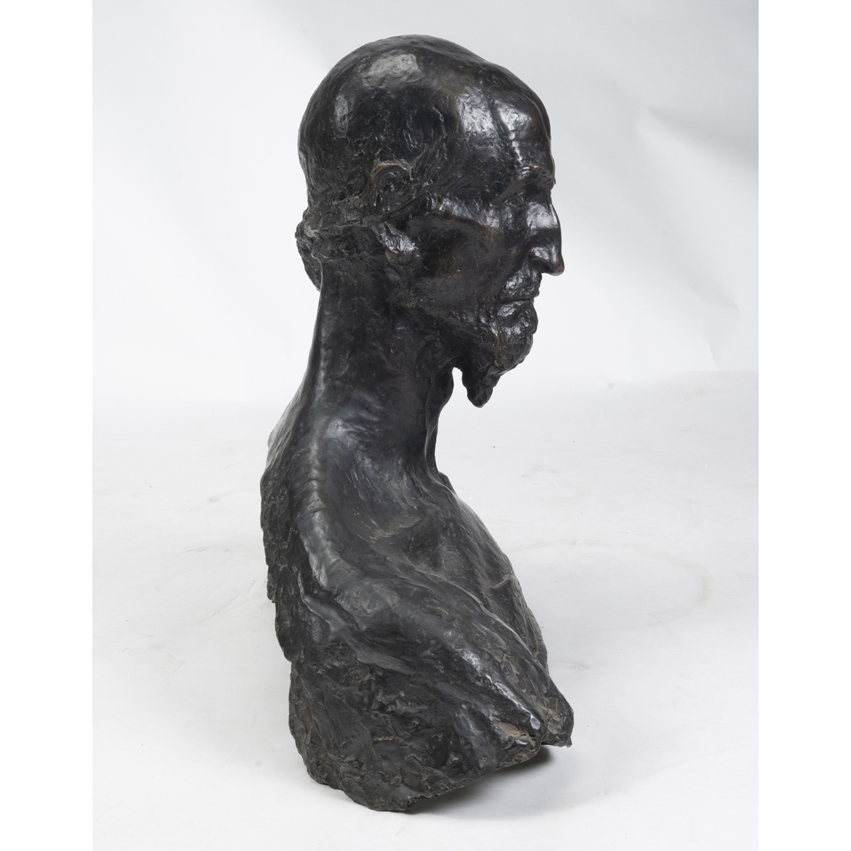 Artwork by Stanislaw Szukalski, Judas, Made of bronze sculpture