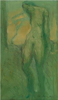 Grand nu vert - Antoine Burger