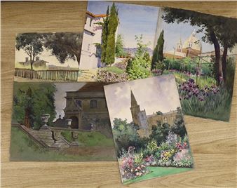 watercolours, mainly views in Italy - Ernest Thesiger