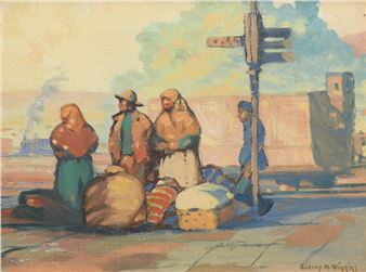 Native Americans Waiting for the Train - Sidney Miller Wiggins