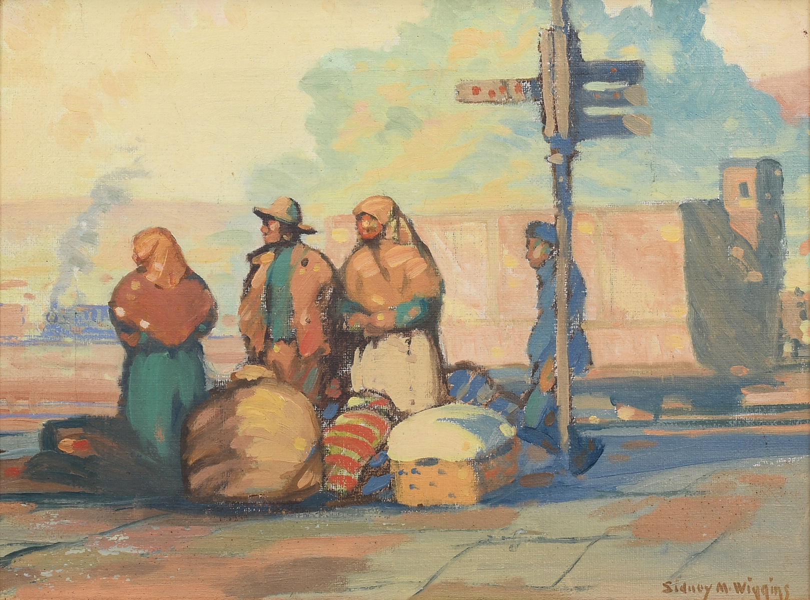 Native Americans Waiting for the Train - Sidney Miller Wiggins