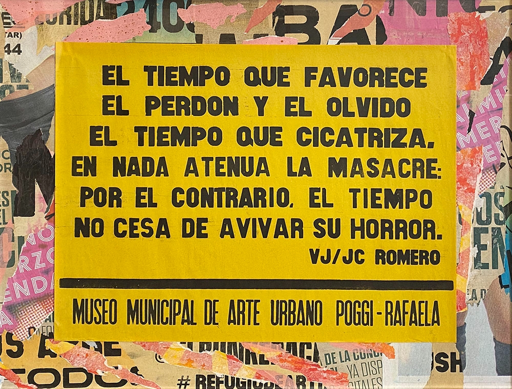 Artwork by Juan Carlos Romero, EL TIEMPO QUE FAVORECE…, Made of Poster. letterpress printing on paper