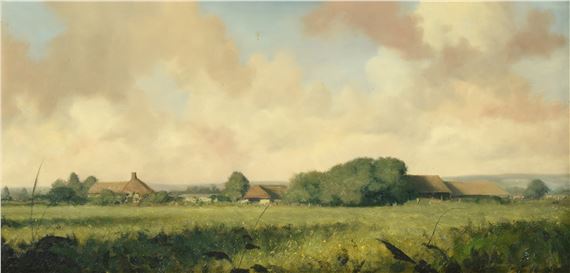 Harbour scene by Oliver Ommanney, dated 1986