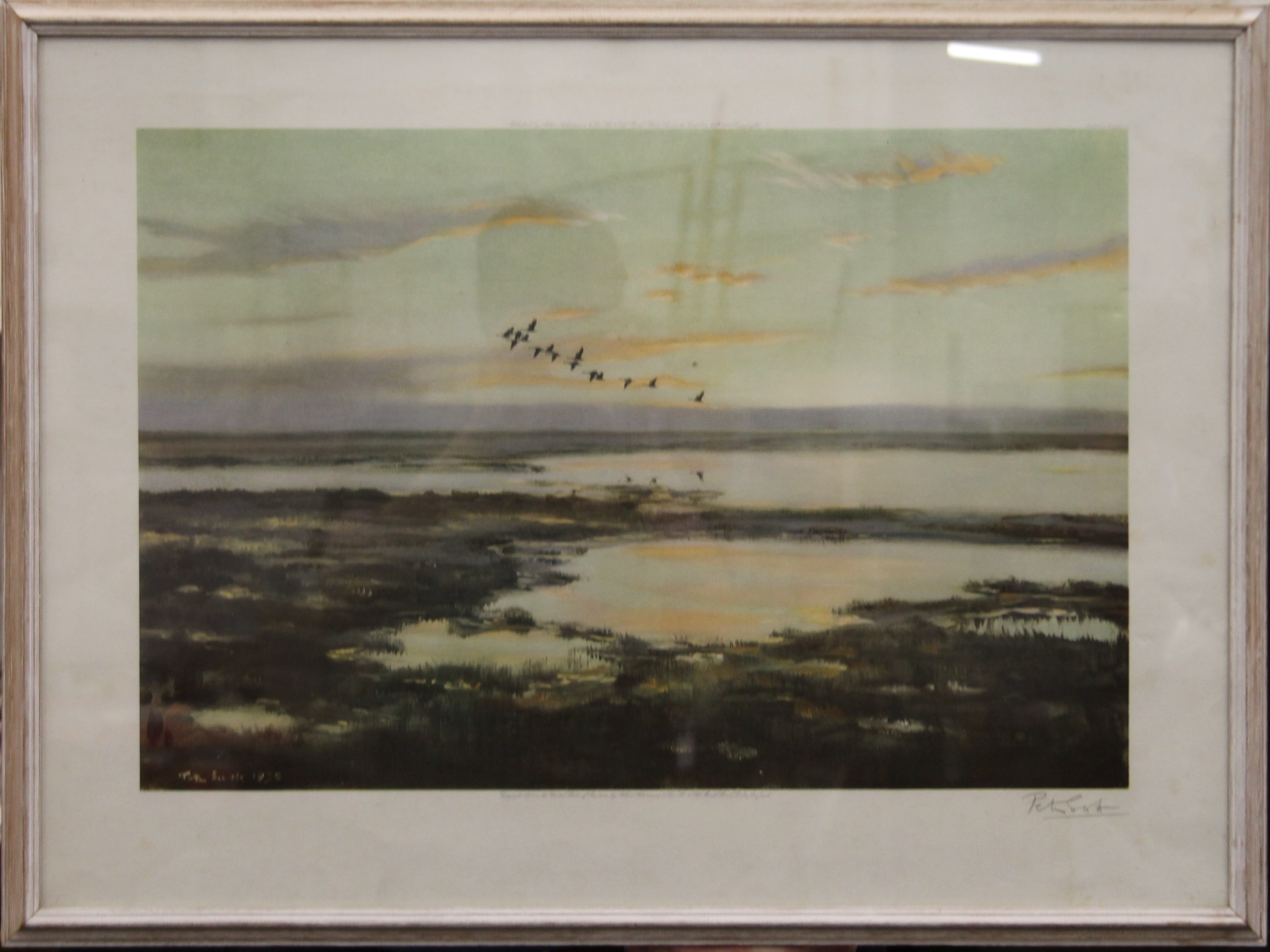 Peter Markham Scott | Geese Over Water | MutualArt