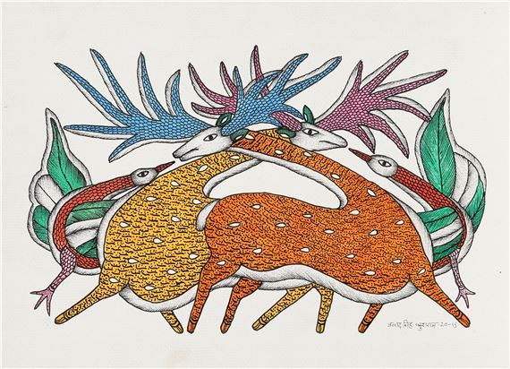 Untitled (Gond Art) - Prasad Singh Kushram