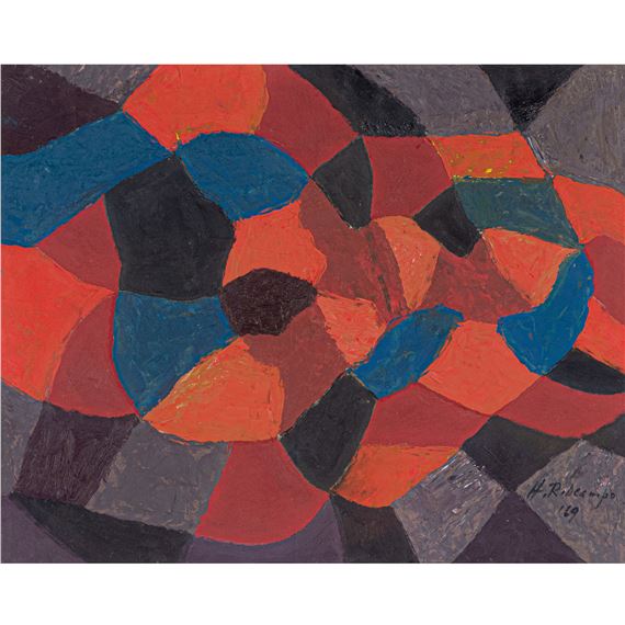 Untitled (Abstract) by Hernando Ocampo, dated 1969