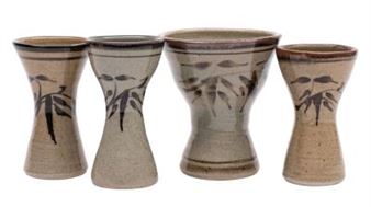 Jeremy Leach [b 1941] Four Stoneware Vases - Jeremy Leach
