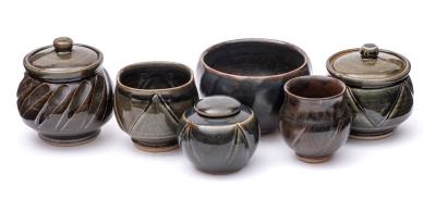Nick Rees | Nick Rees [b 1949] For Muchelney Pottery Six Stone Ware ...
