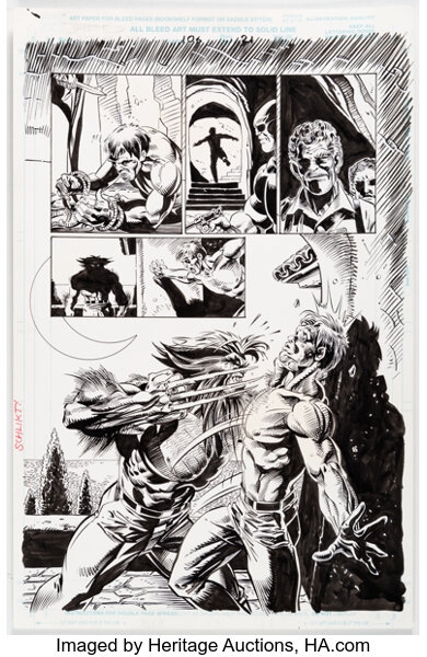 Artwork by Allen L. Milgrom, Val Semeiks, Wolverine #106, Made of Ink over graphite on Marvel Bristol board