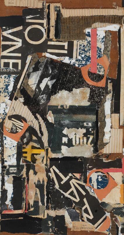 Artwork by Sven Herløv Hauptman, Composition, Made of Collage on masonite