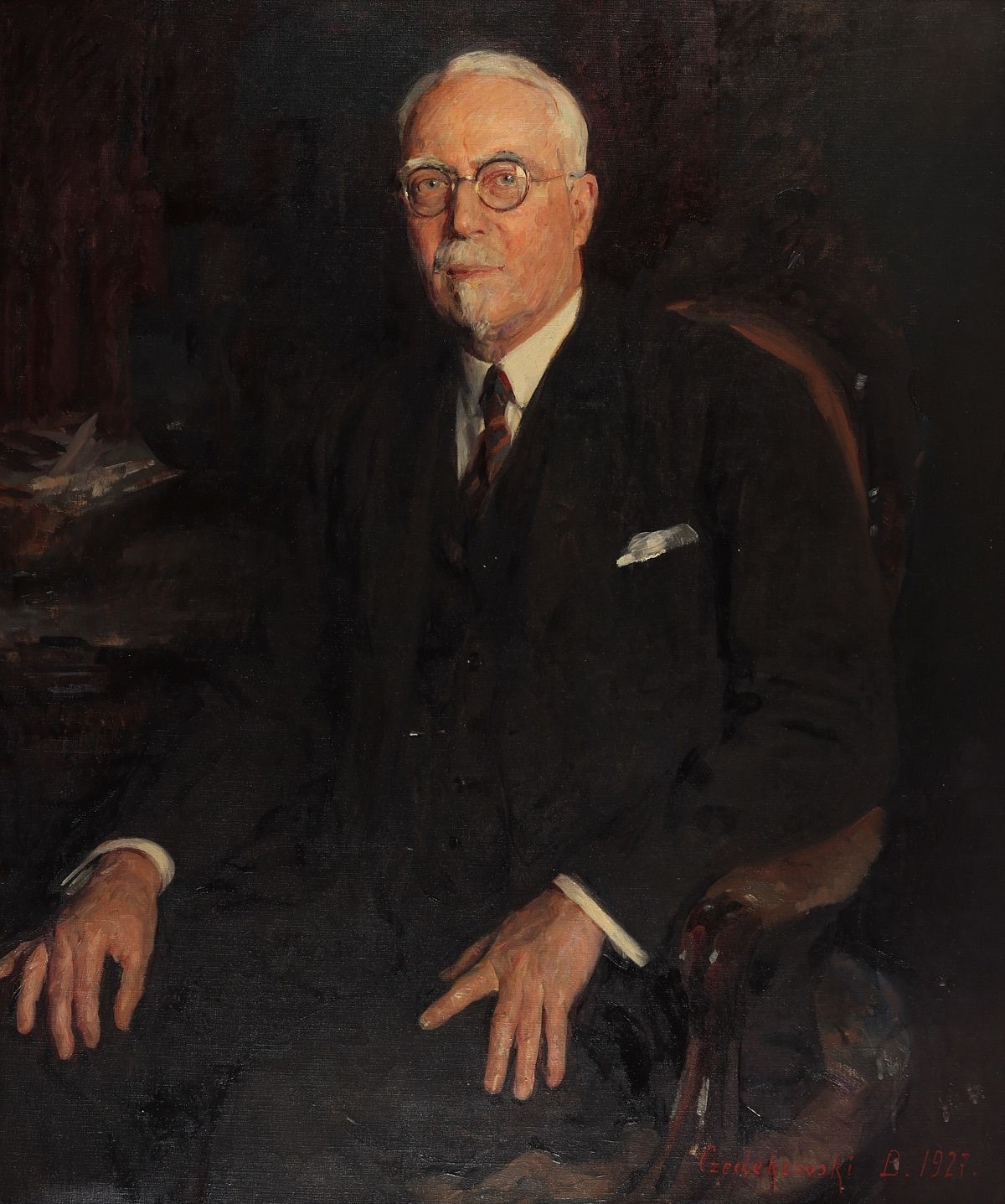 A portrait of Francis A. Chamberlain by Jan Boleslaw Czedekowski, circa 1927
