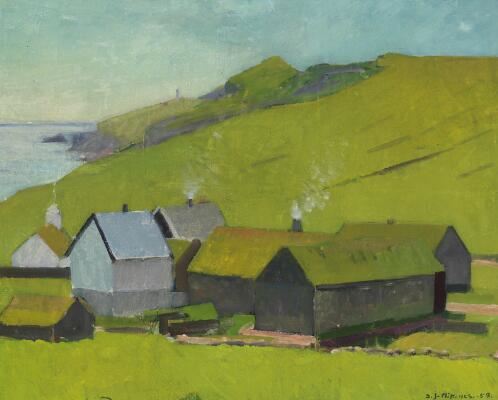 Landscape, the Faroe Islands by Sámal Elias Frederik Joensen-Mikines, '57