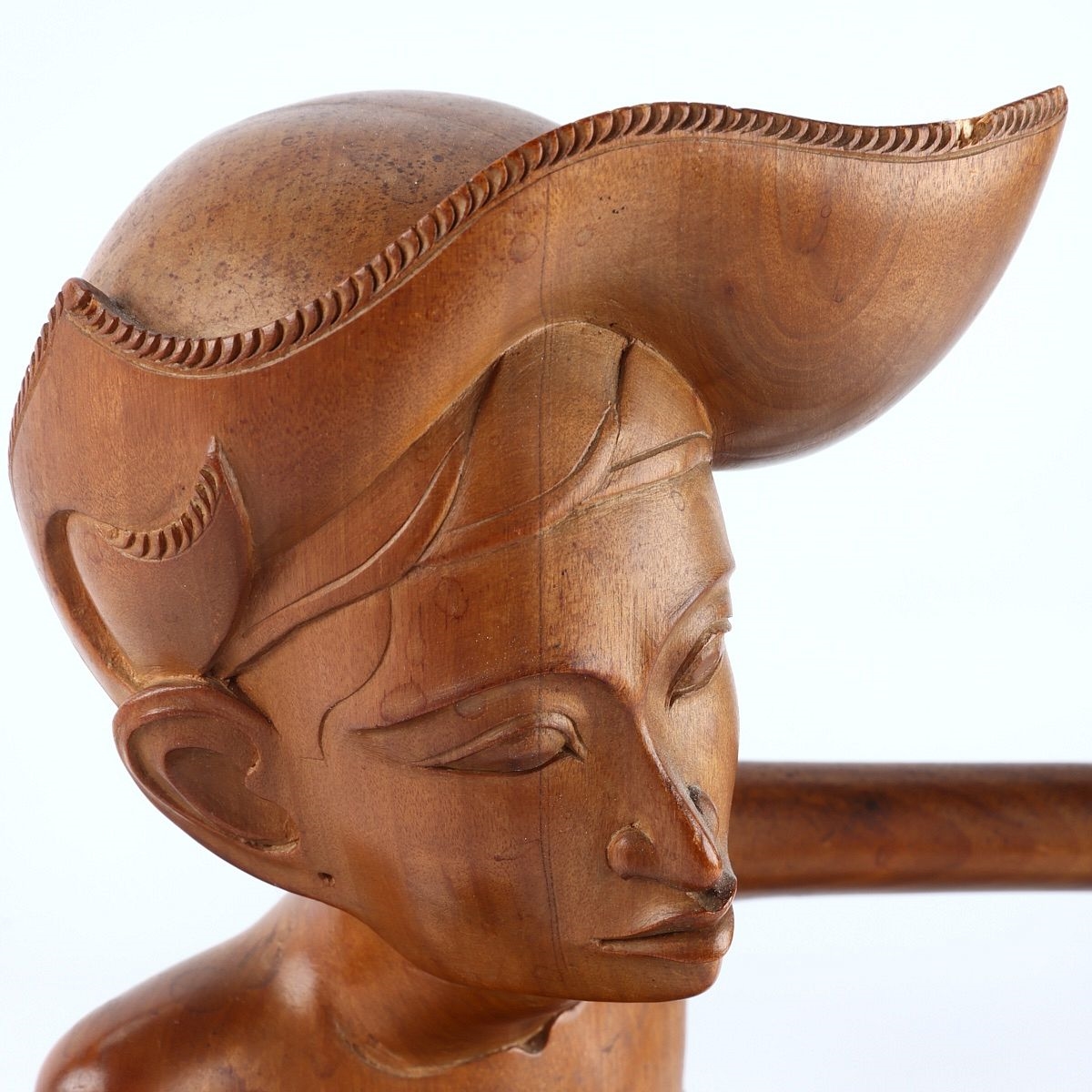 Ida Bagus Njana | A figure playing a drum; a kneeling figure, possibly ...