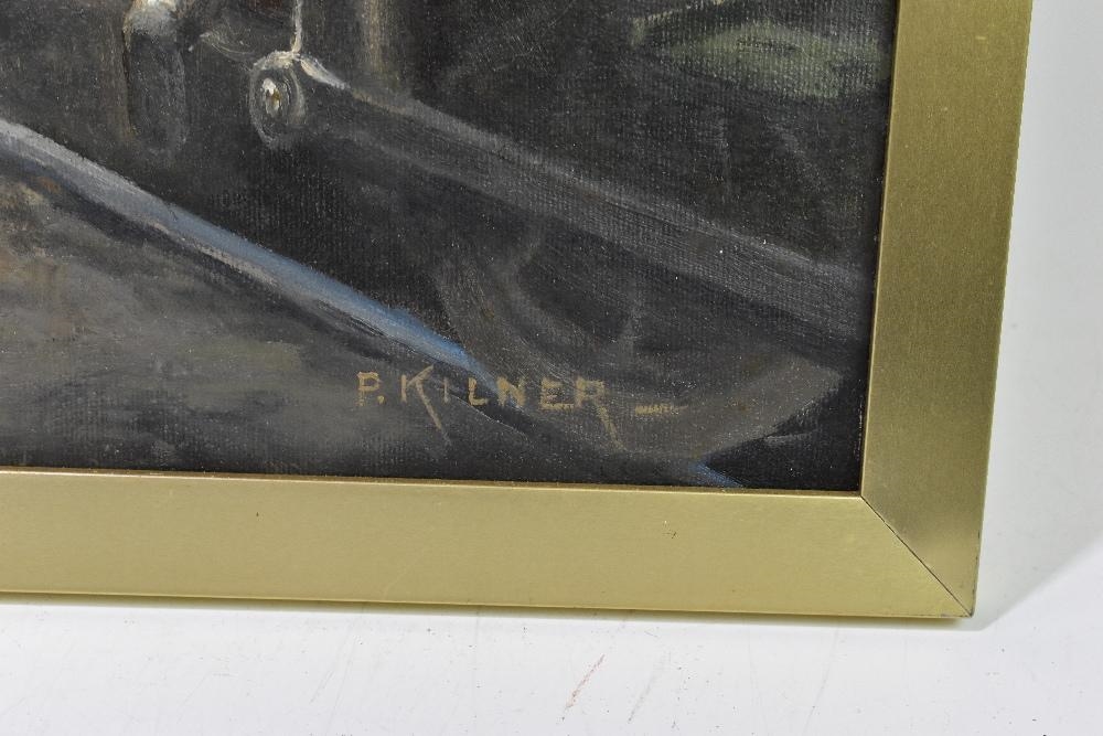 Philip Kilner | railway siding with steam engine in foreground | MutualArt
