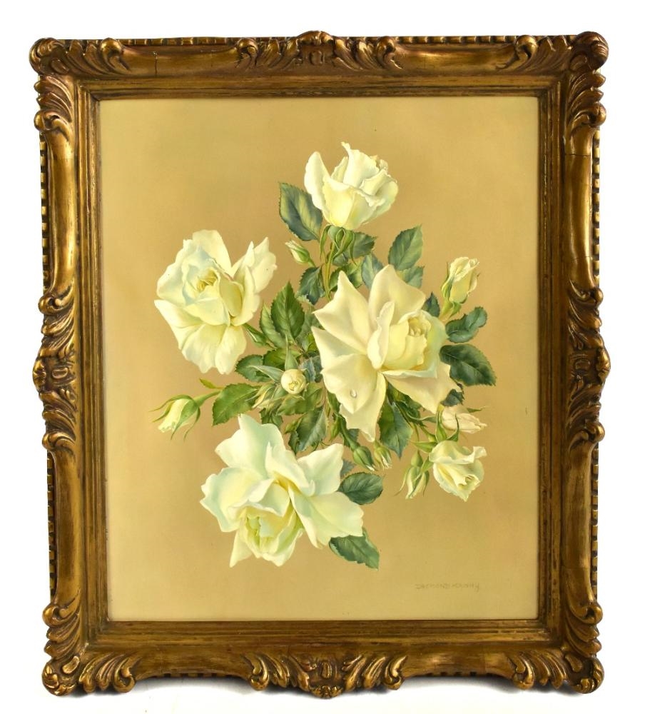 Desmond Kenny | still life study of white roses | MutualArt