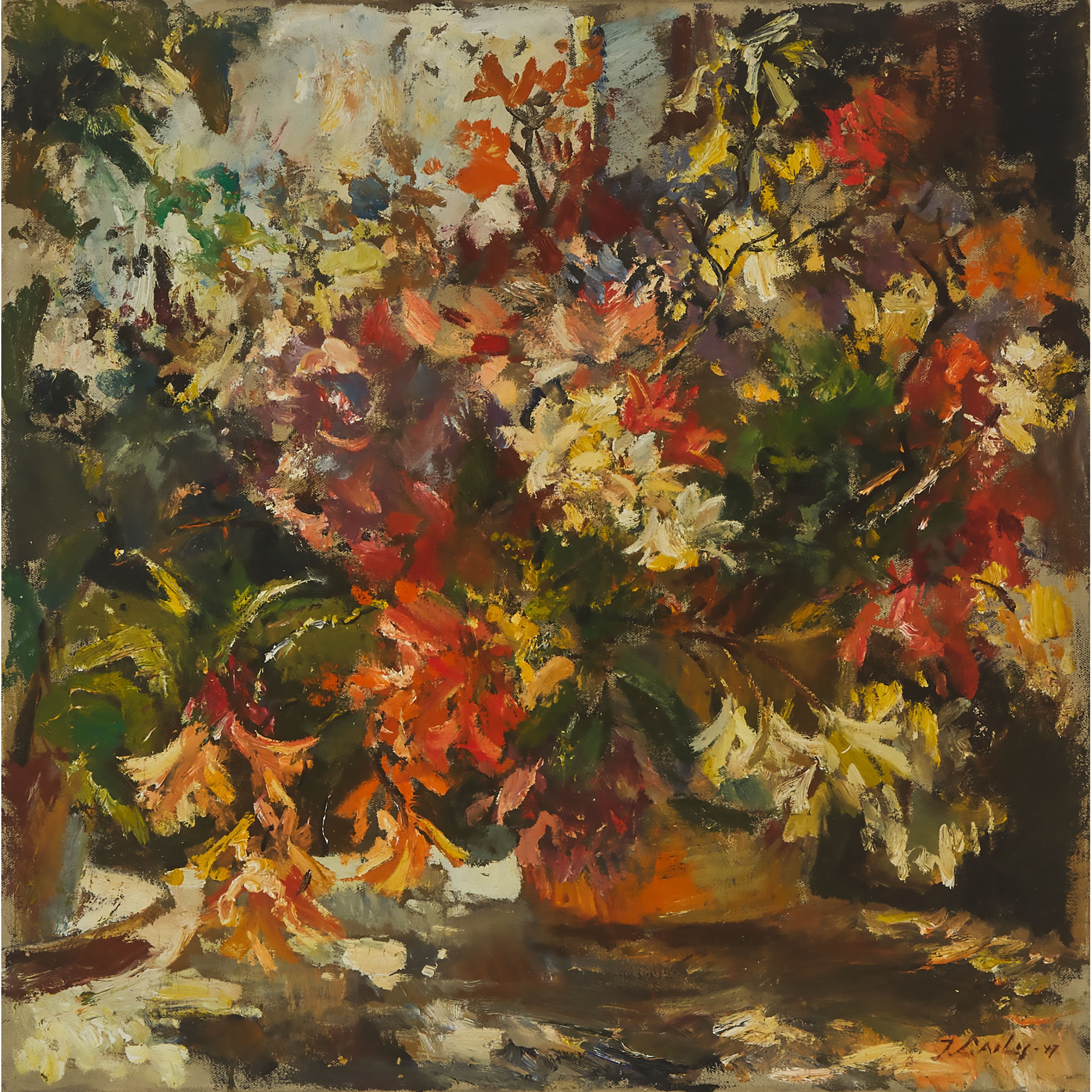 Jānis Gailis | STILL LIFE OF FLOWERS (1947) | MutualArt