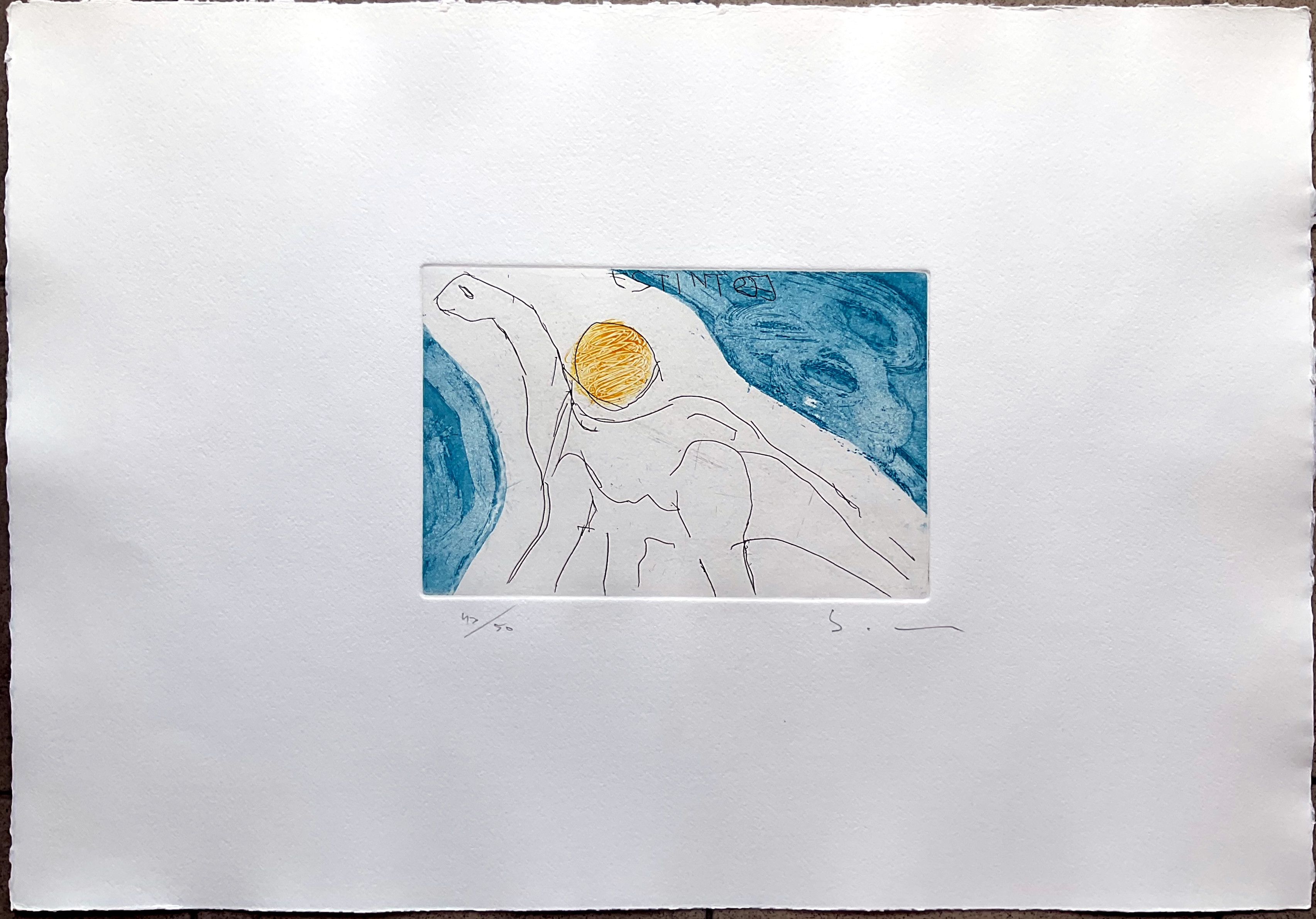 Artwork by Mario Schifano, Estinto, Made of etching and aquatint in color