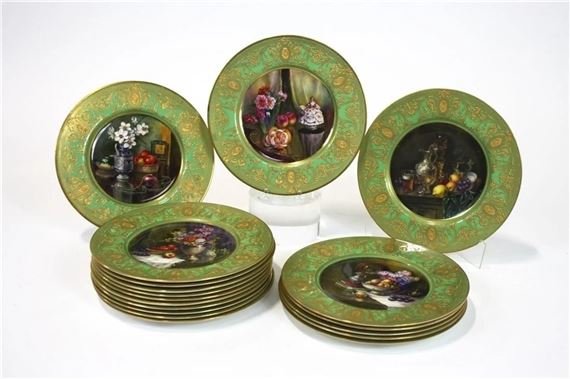 18 Hand Painted Plates - William J. Bagnall