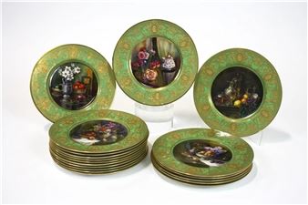 18 Hand Painted Plates - William J. Bagnall