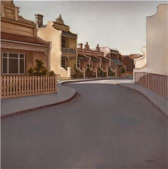 Street Scene with Terrace Houses - Giorgi Dimowski