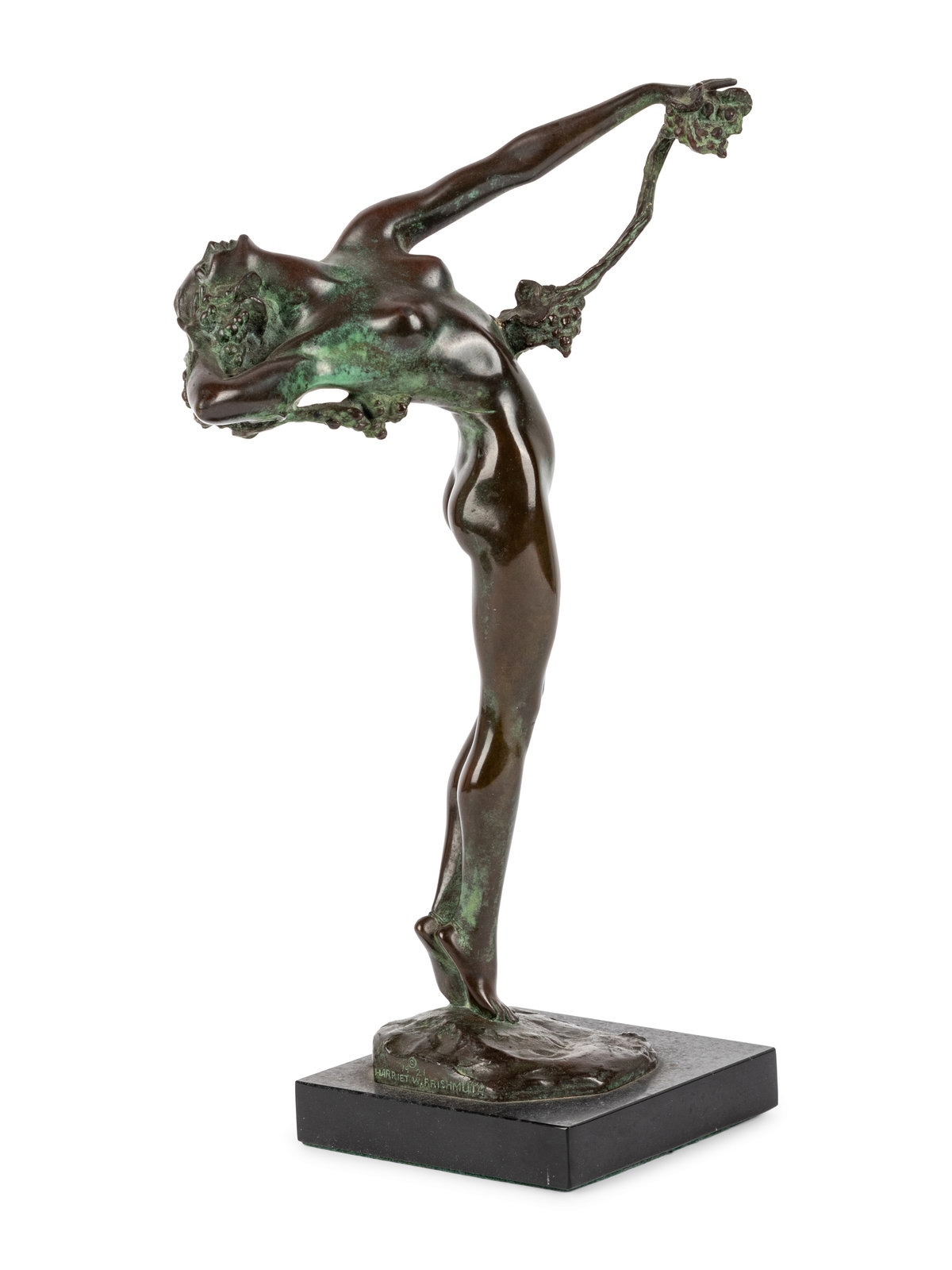 Artwork by Harriet Whitney Frishmuth, The Vine, Made of bronze with brown patina