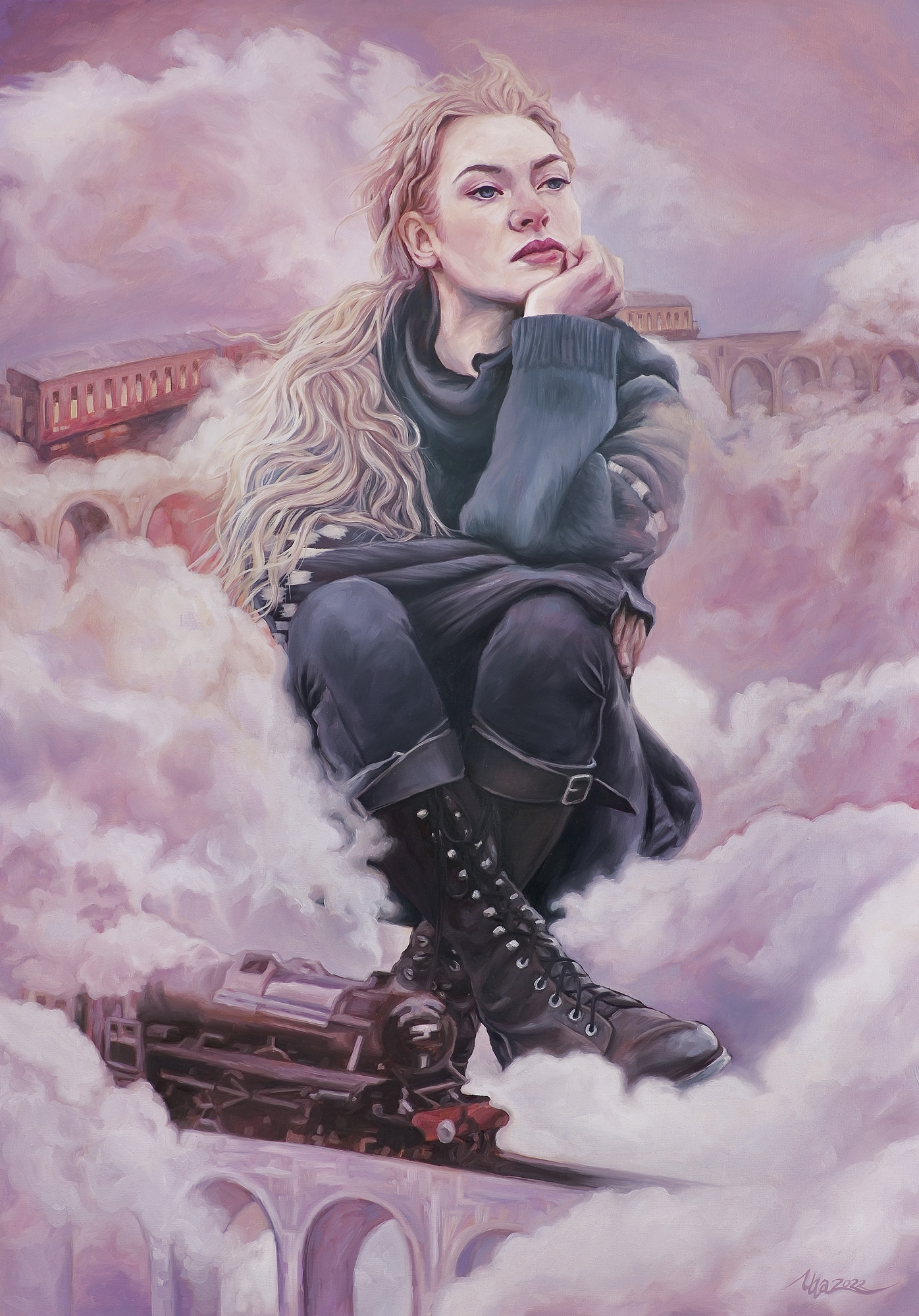 Artwork by Urszula Świerczyńska, SHOULD I STAY OR SHOULD I GO, Made of oil, canvas