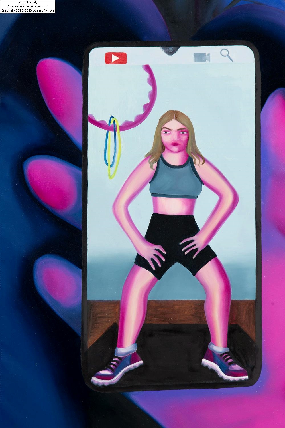 Artwork by Karolina Jabłońska, Gymnastics, Made of oil / canvas