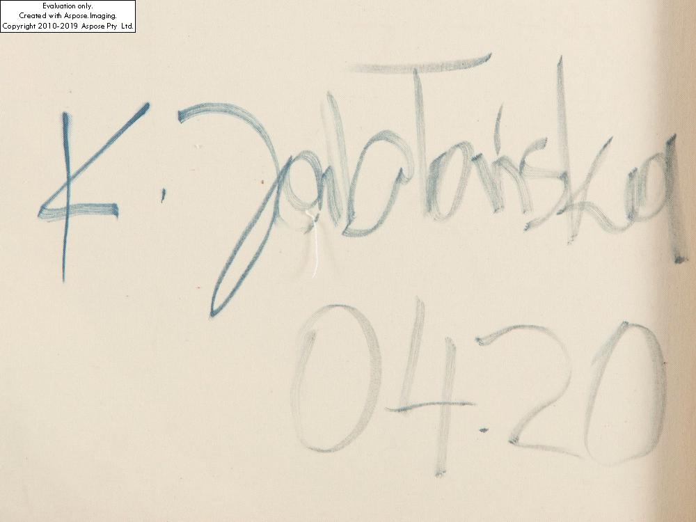 Artwork by Karolina Jabłońska, Gymnastics, Made of oil / canvas