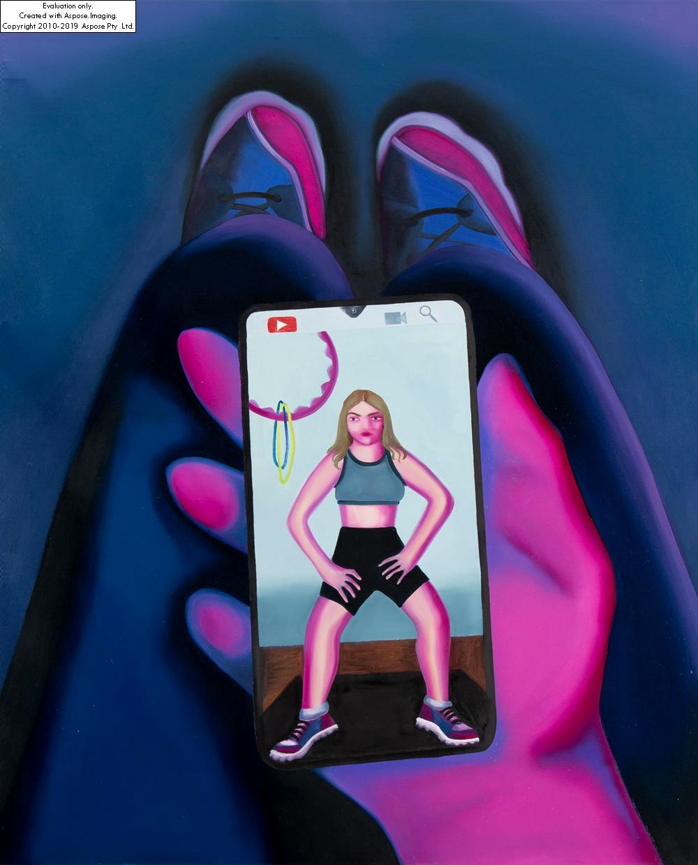 Artwork by Karolina Jabłońska, Gymnastics, Made of oil / canvas