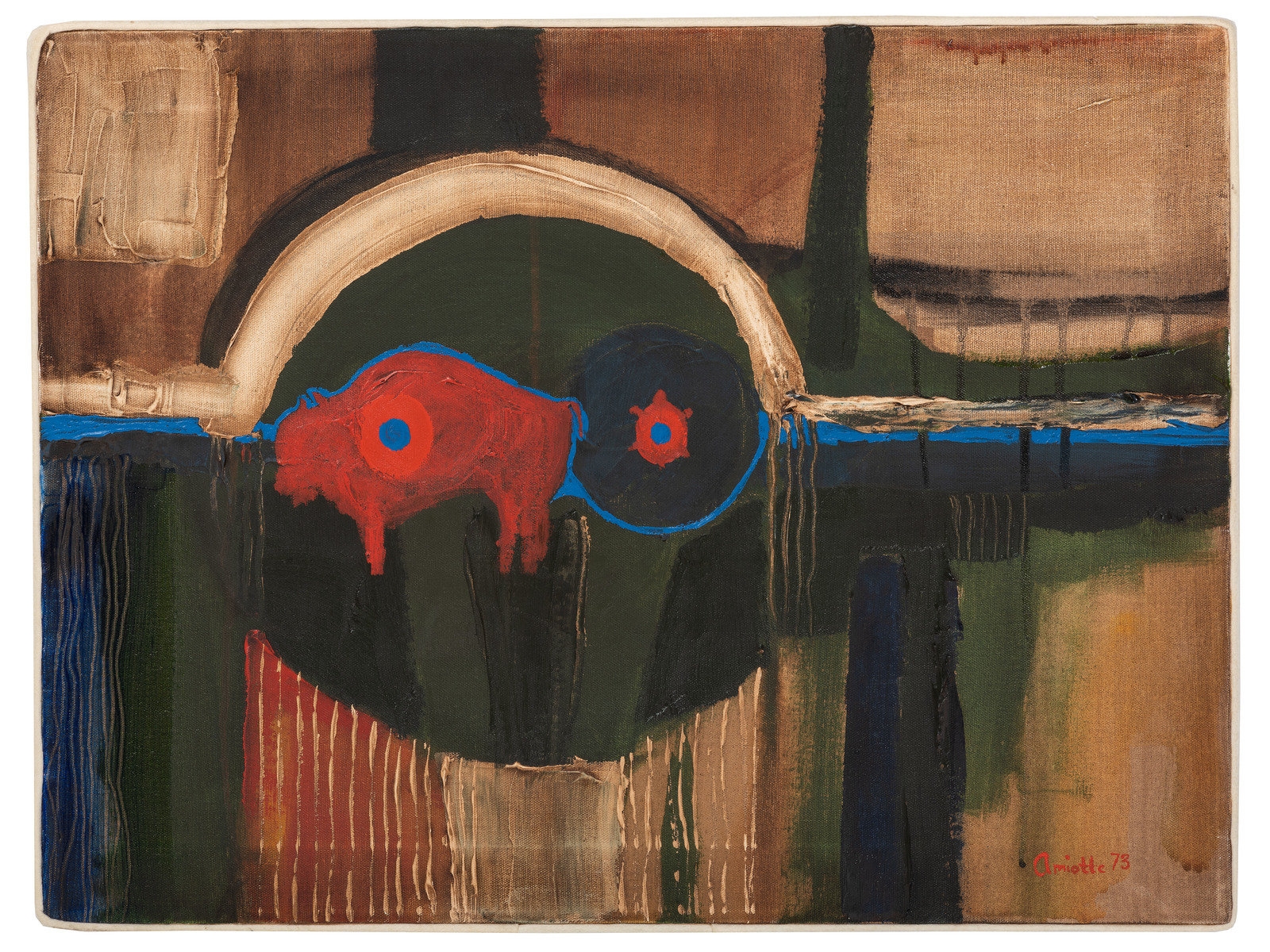 Artwork by Arthur Amiotte, untitled, Made of oil on canvas