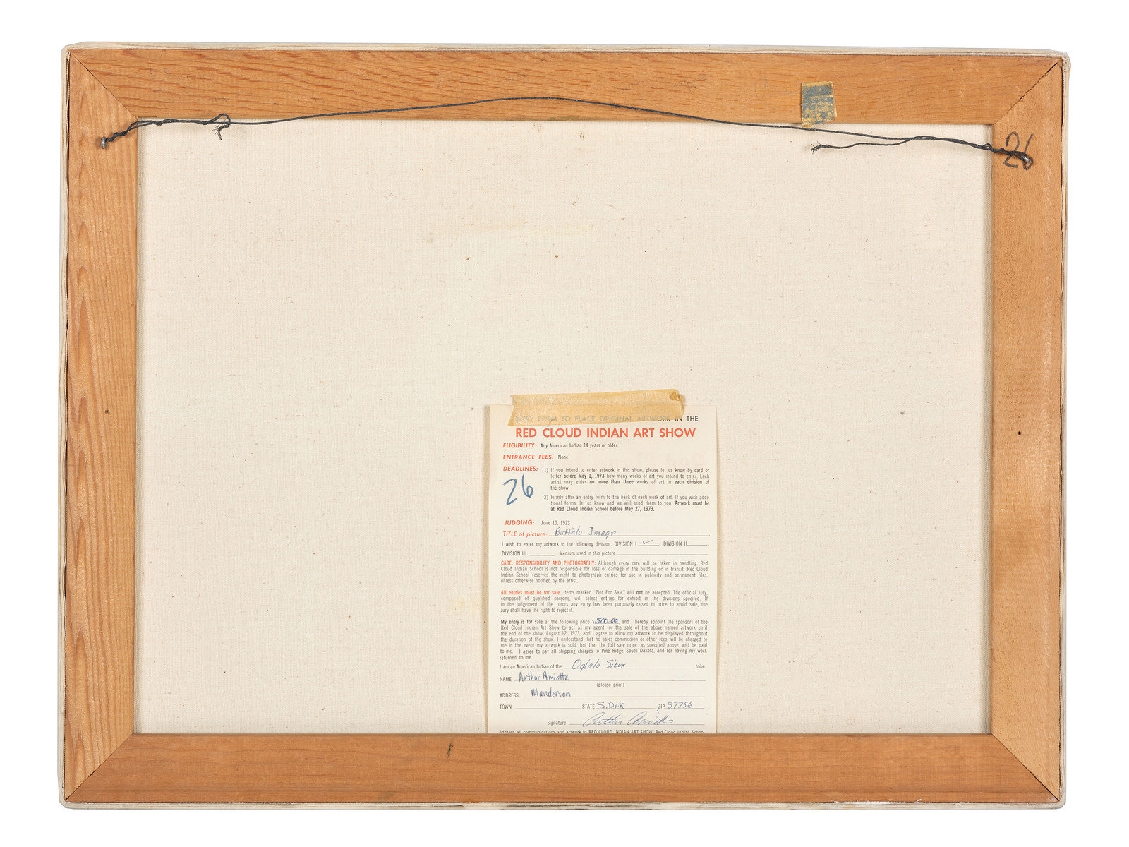 Artwork by Arthur Amiotte, untitled, Made of oil on canvas