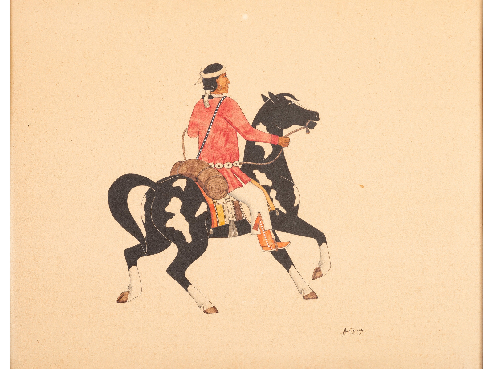 Alfonso Roybal Chief Riding Horse MutualArt