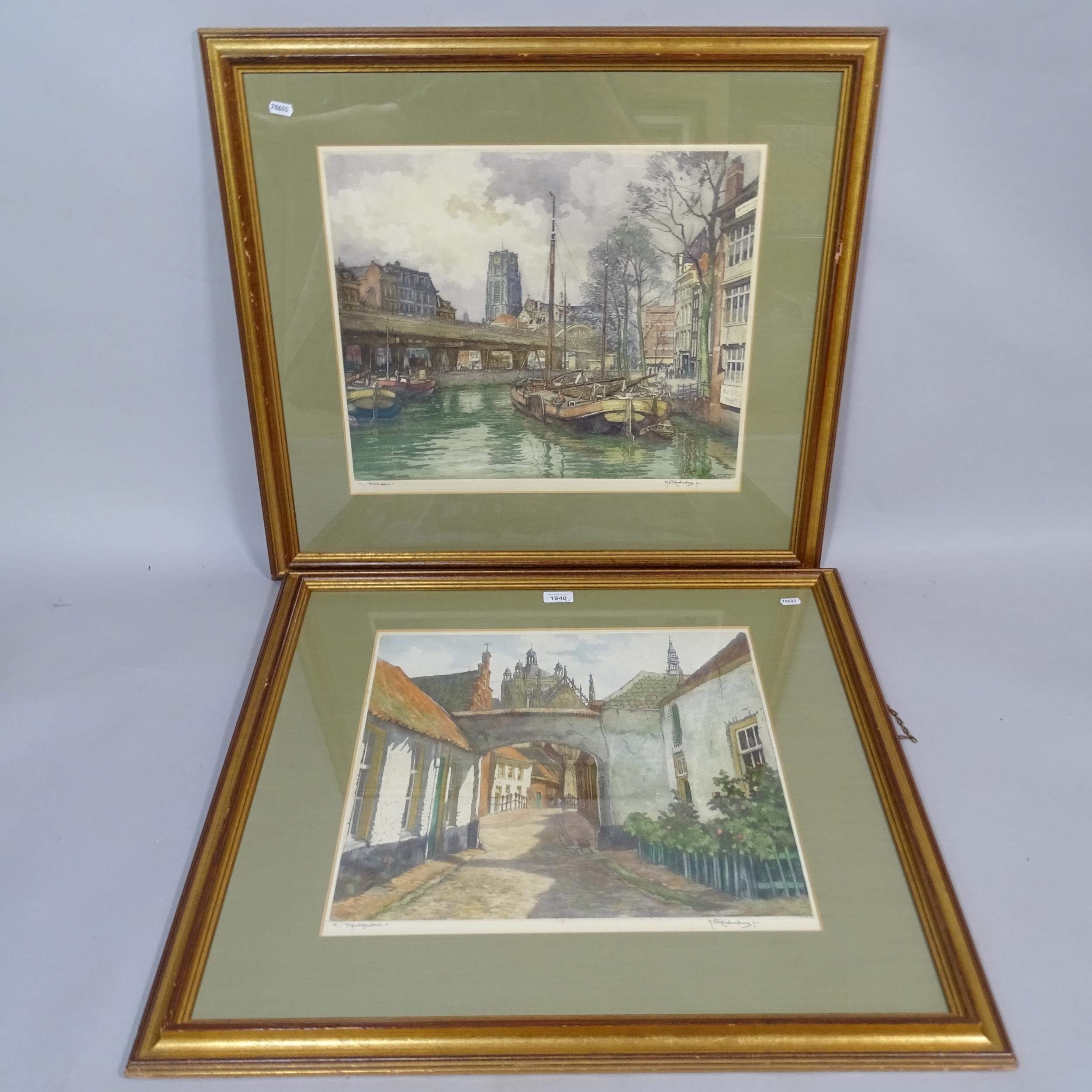 Hendrikus Elias Roodenburg | 3 limited edition coloured lithographs ...