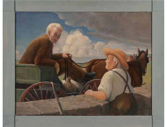 Jens Frederick Larson | Two Farmers (1942) | MutualArt