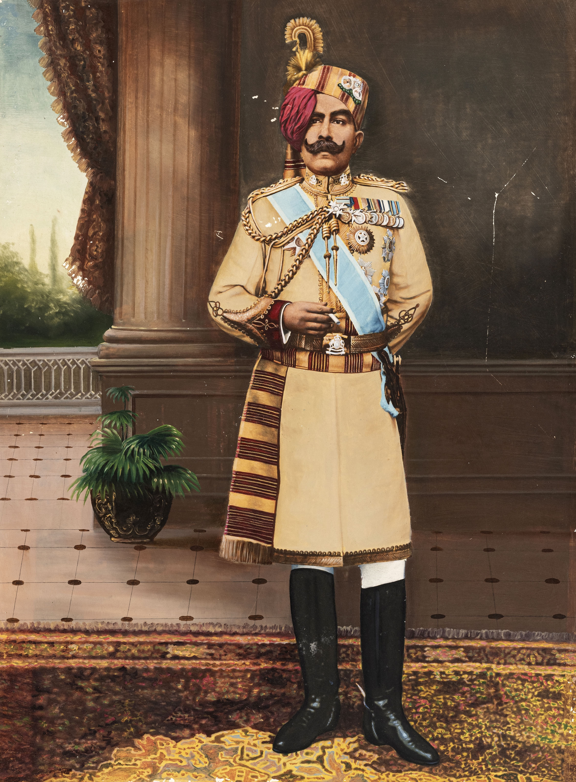 Portrait of Ganga Singh, Maharaja of Bikaner by Indian School, 20th Century