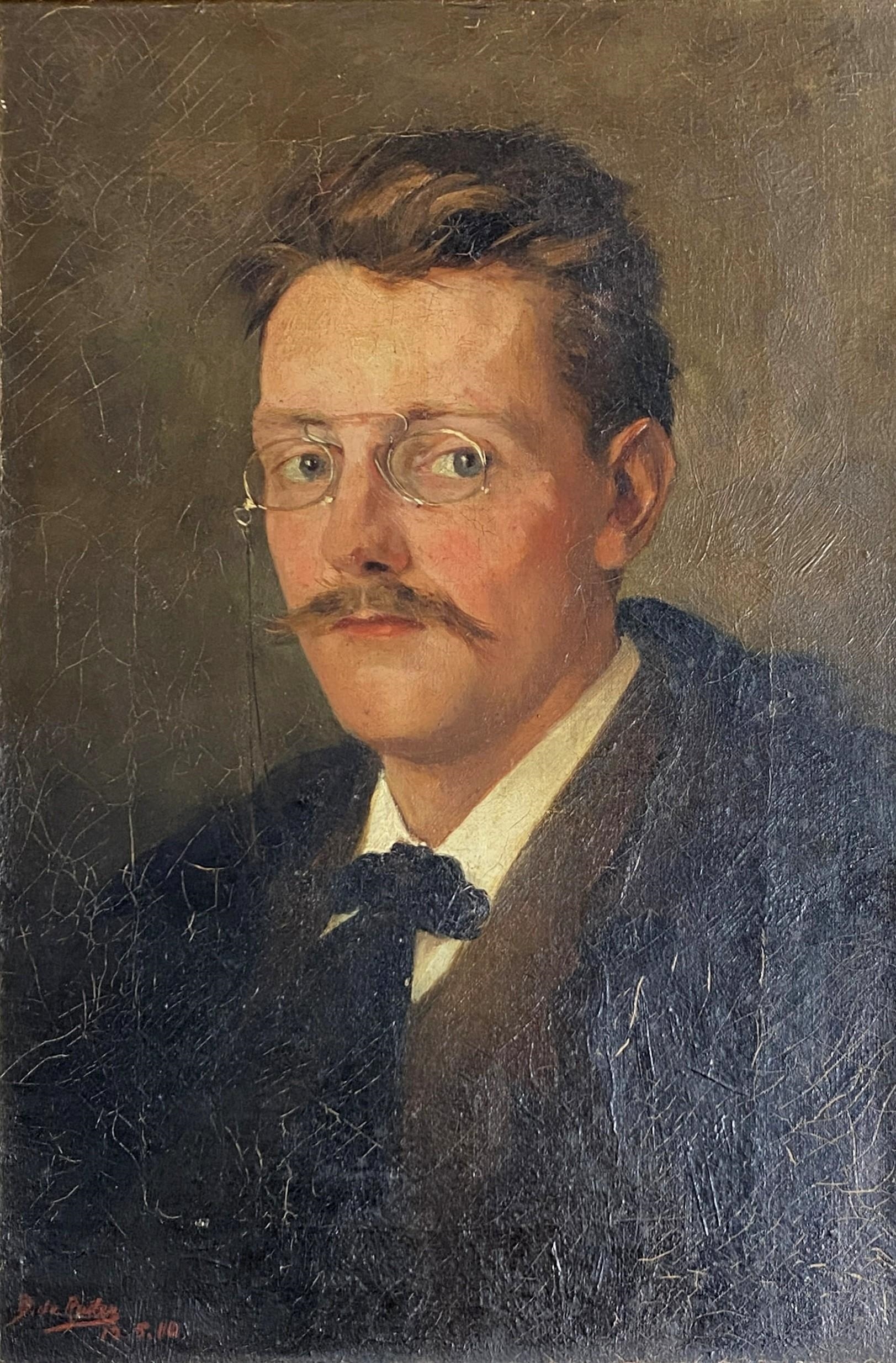 D. de Rachner | Portrait of A Gentleman in Glasses (1910) | MutualArt