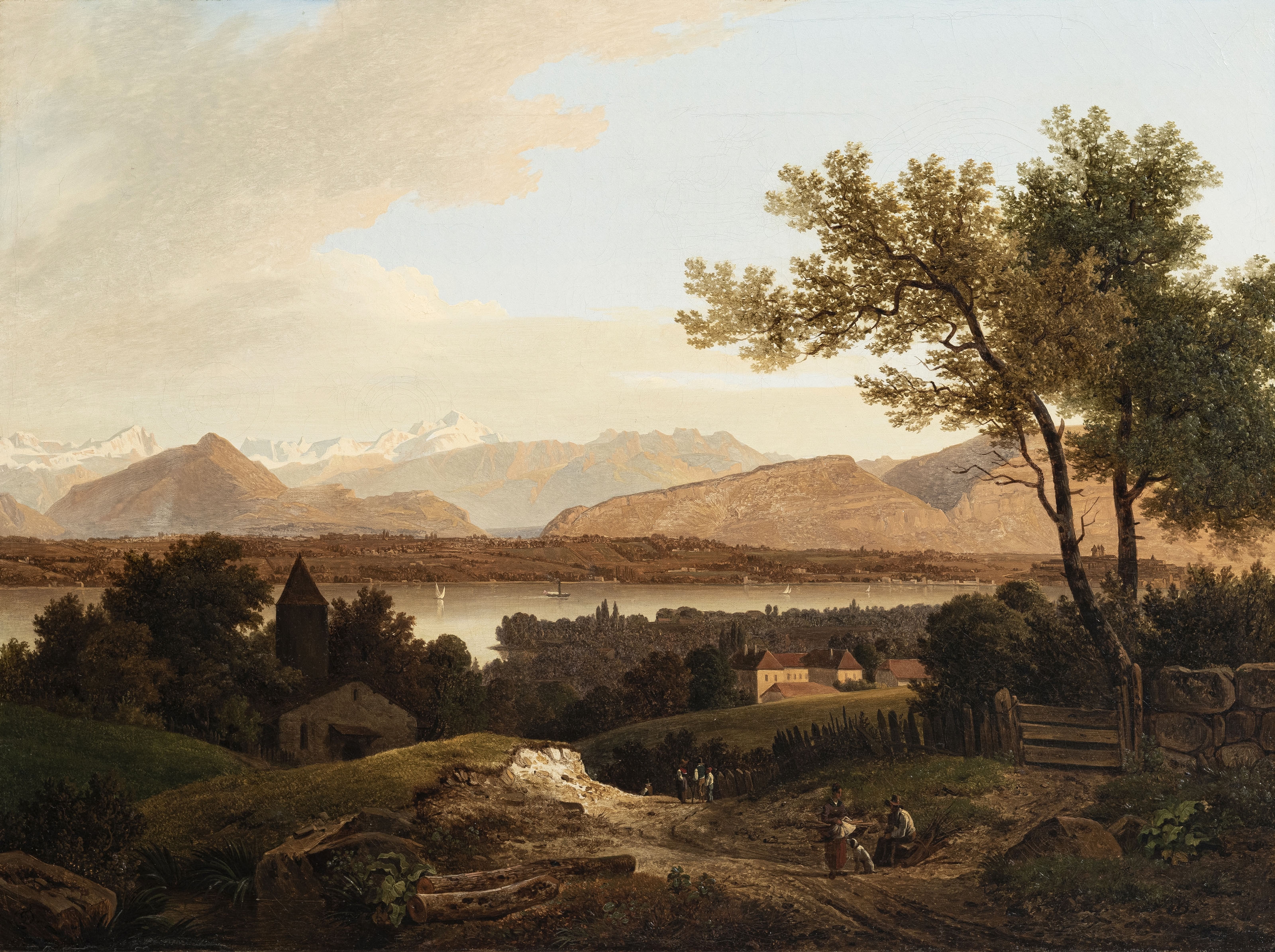 François Diday | Vue des Châteaux de Penthes et de l'Impératrice ...