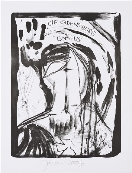 Der Ordensgott. by Jonathan Meese, 2003