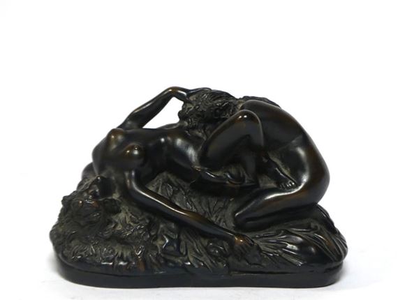 Sculpture érotique En Résine Dorée - Fait Main - Hauteur 200mm - Neuf